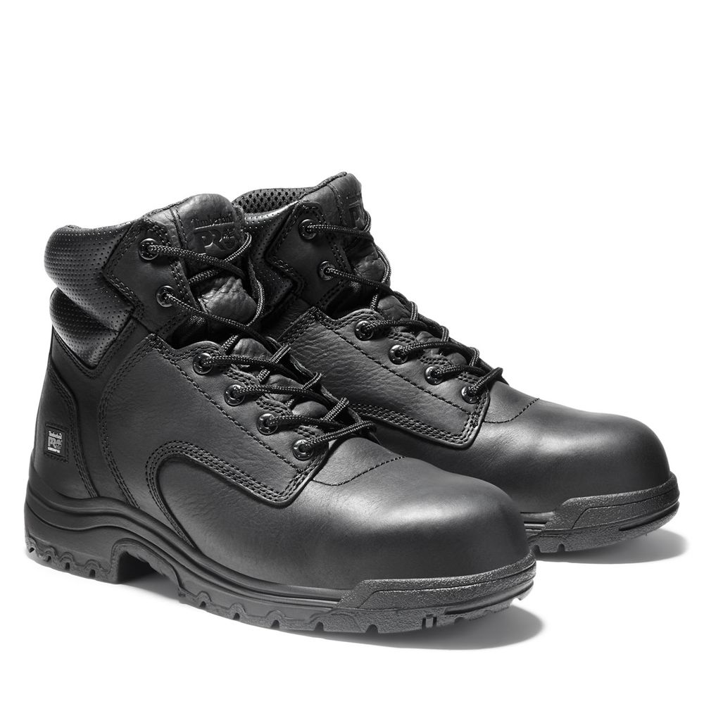 Bocanci De Muncă Timberland Barbati Negrii - Pro® Titan® 6\" Comp Toe - Romania - KWQPJT120